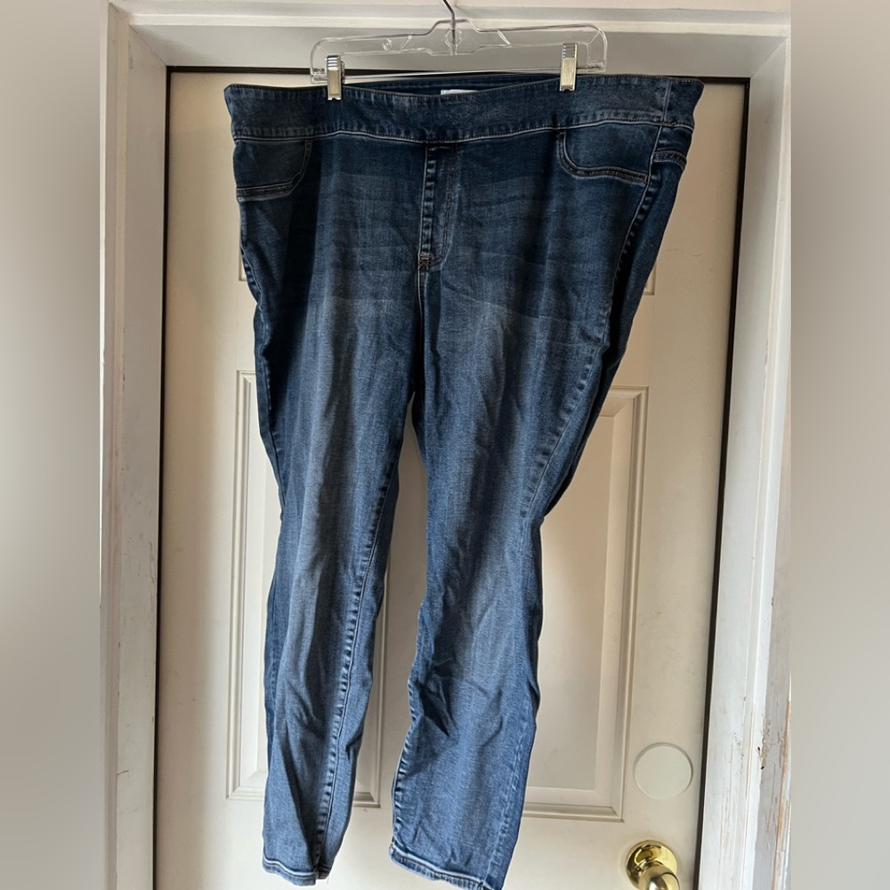 Lane Bryant skinny jeggings faux pockets in front size 26